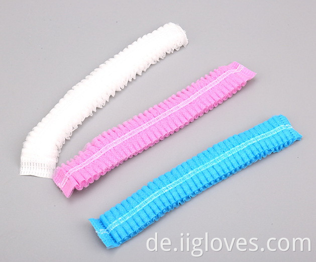 PP Nicht gewebte Streifenkappe Bouffant Head Cover Haarnetz Hut runde Mob -Kappe für Reinraumschutz